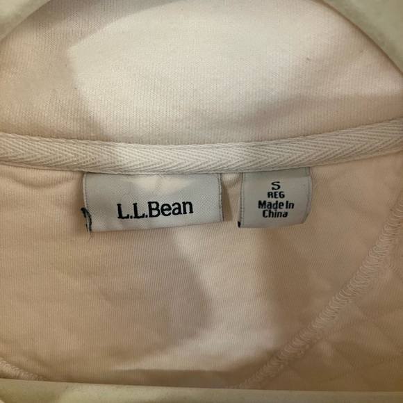 L.L. Bean Off-White Quilted Zip-Up Sweater - Picture 2 of 7